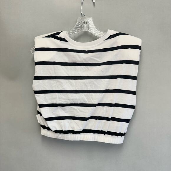 Calvin Klein Jeans Women's Striped Elastic-Waist Shoulder-Pad Top Size XS NWT - Picture 13 of 15